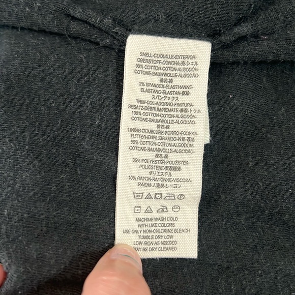 Free People Black Denim Jacket with Built in Scarf Size 4 - Picture 8 of 8